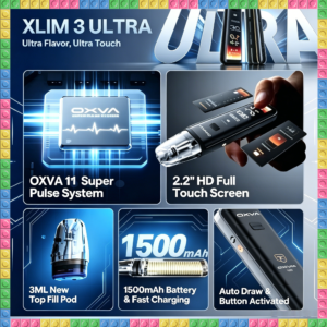 OXVA XLIM PRO 3 ULTRA 奧創小鯊牛觸控螢幕電子煙｜高規格可替換式電子菸主機，台灣熱賣款