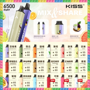 凱斯 KISS 6500口 拋棄式一次性電子煙 全口味款式